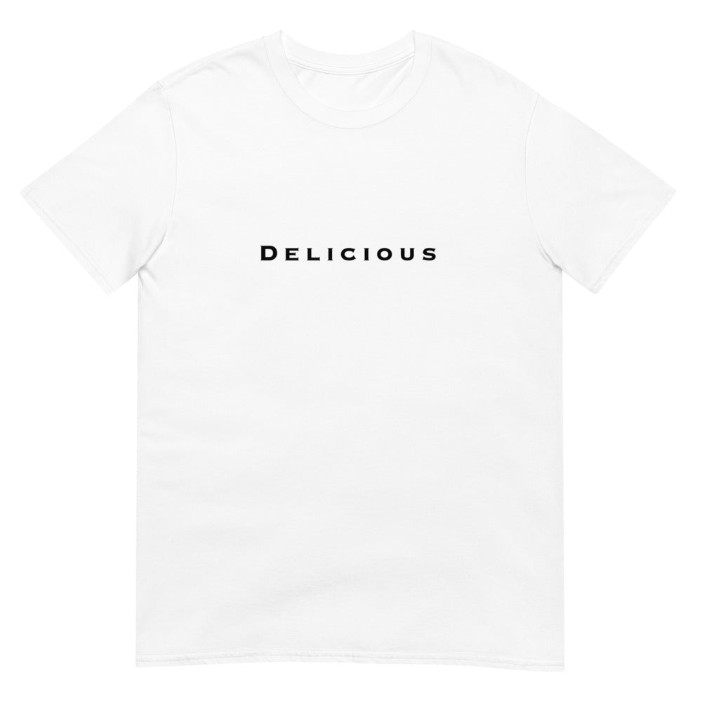 Delicious Text Graphic Tee – Minimalist Unisex Cotton T-Shirt