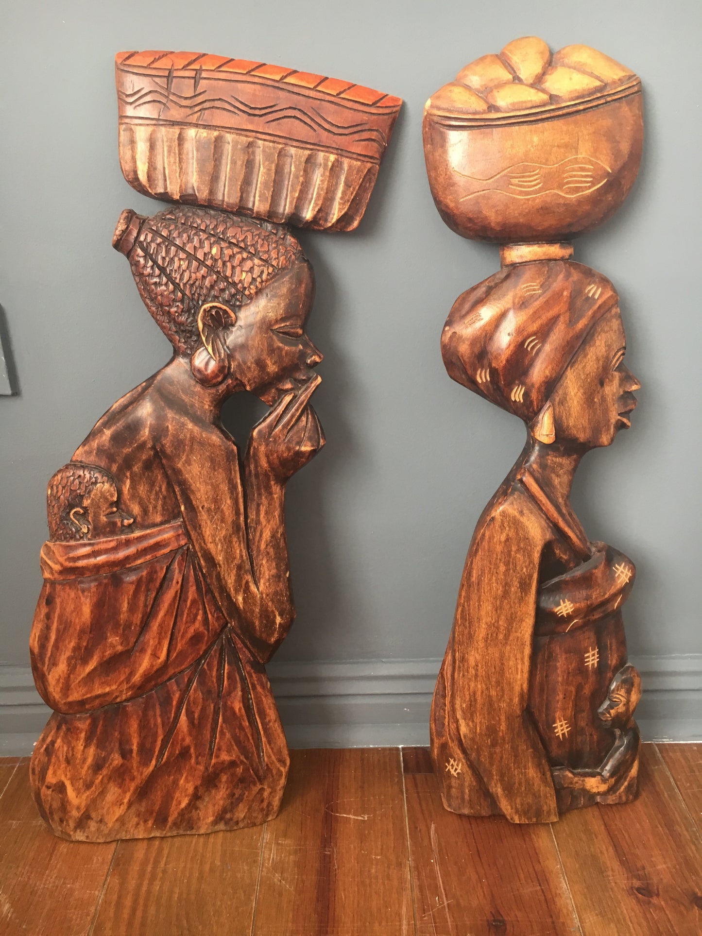 Vintage Wood African Carvings