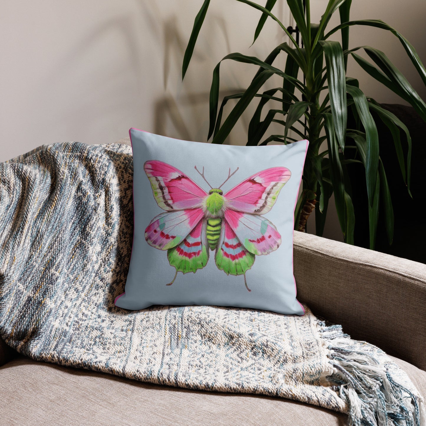 Summer butterfly colourful luxury 18x18 & 22x22 throw scatter sofa cushion for home interiors