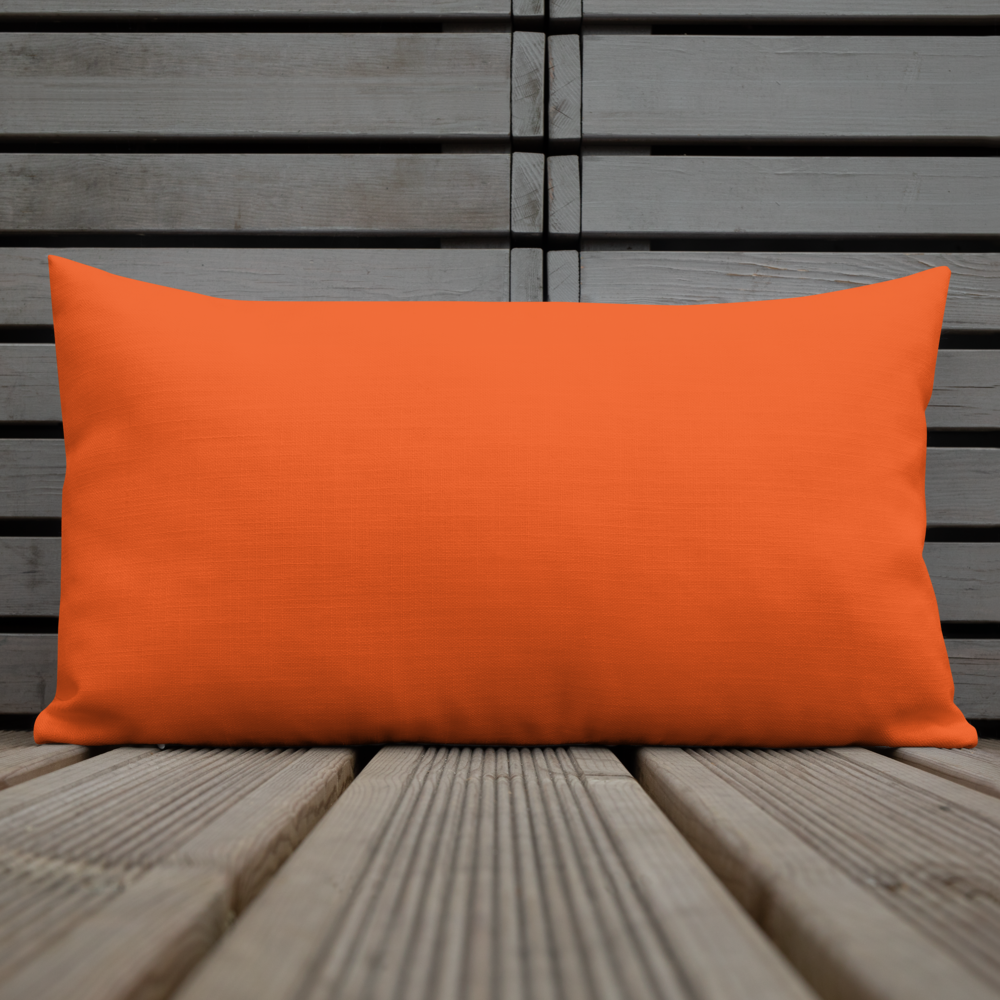 Luxury Bird Print Cushion with Orange and pink accents