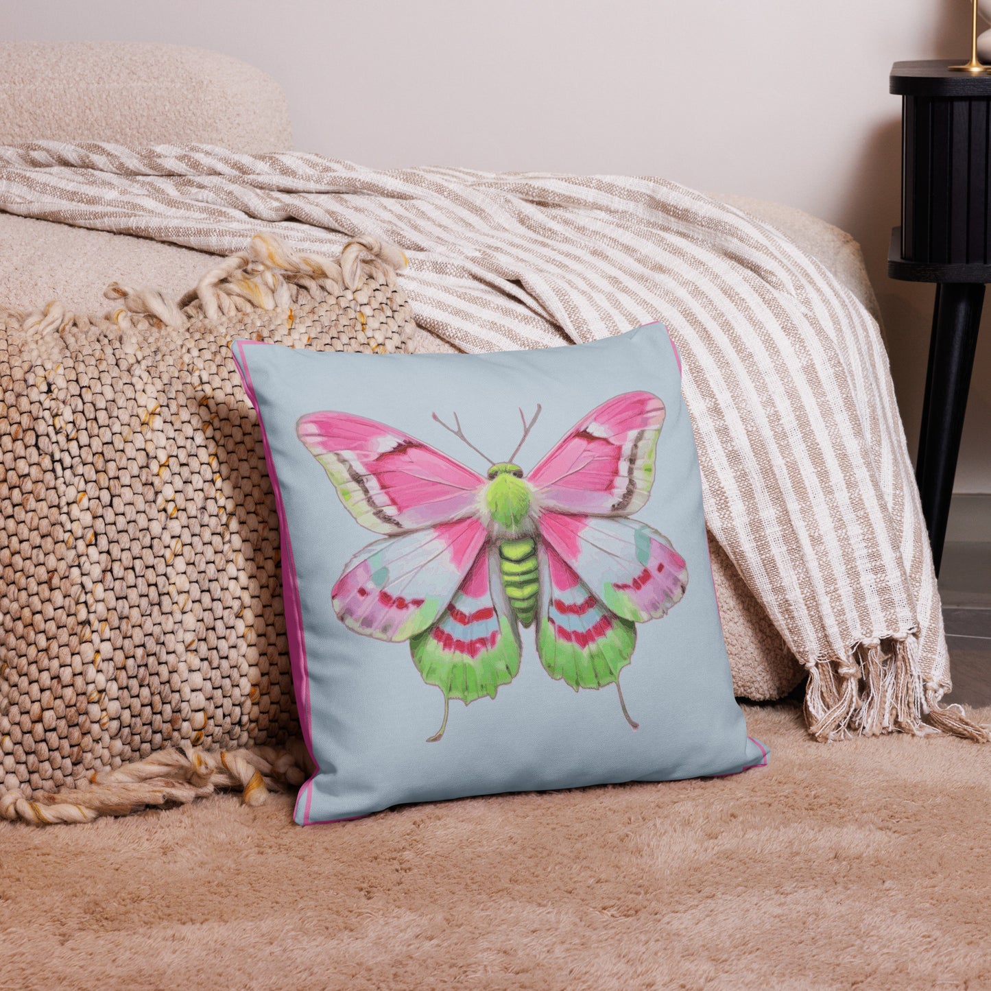 Summer butterfly colourful luxury 18x18 & 22x22 throw scatter sofa cushion for home interiors
