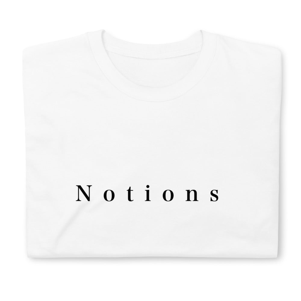 “Notions Minimalist Text Shirt – Soft Unisex Graphic Tee”