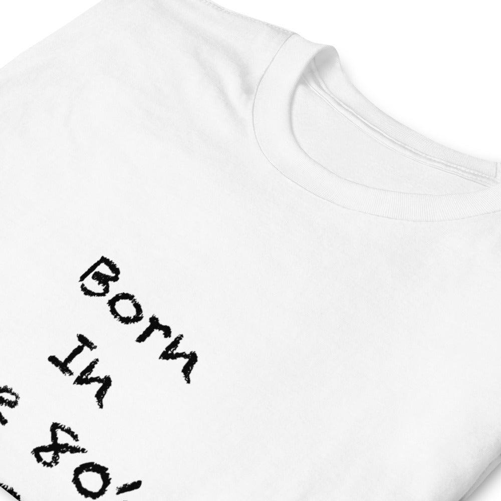Born in the 80s Retro Graphic Tee – Vintage 1980s Nostalgia Shirt, Short-Sleeve Unisex T-Shirt