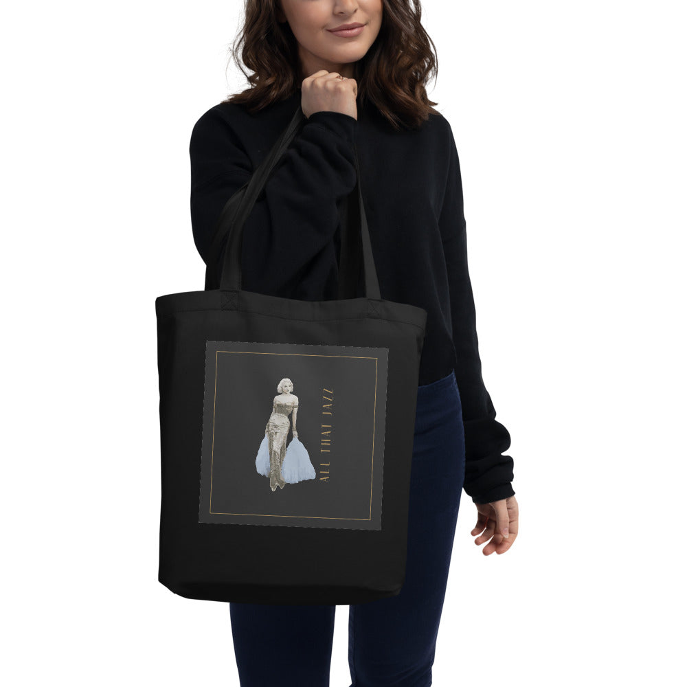 “All That Jazz Eco Tote Bag – Vintage Glam Art Print” designed by Fitzgallery