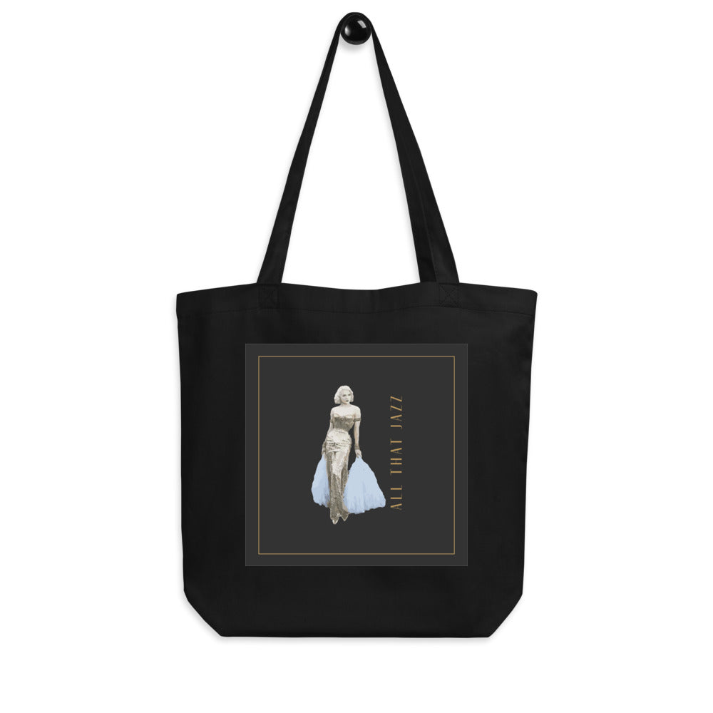“All That Jazz Eco Tote Bag – Vintage Glam Art Print” designed by Fitzgallery