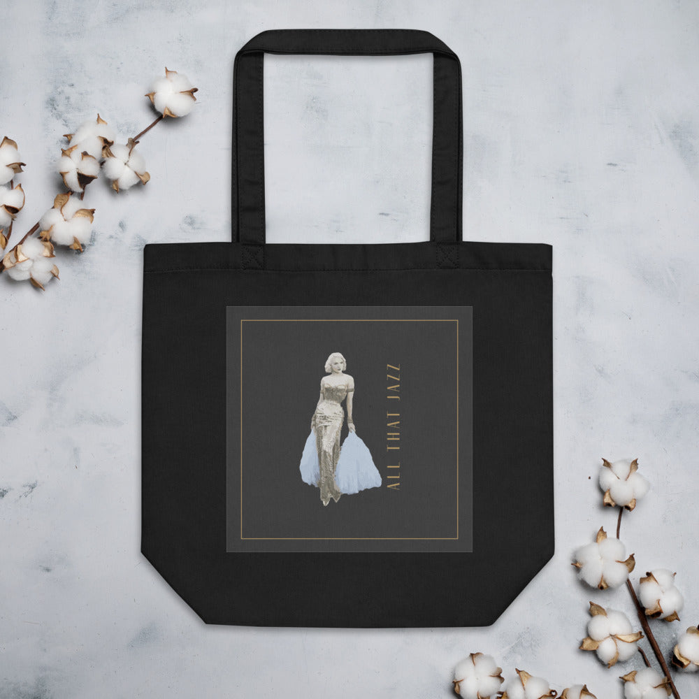 “All That Jazz Eco Tote Bag – Vintage Glam Art Print” designed by Fitzgallery