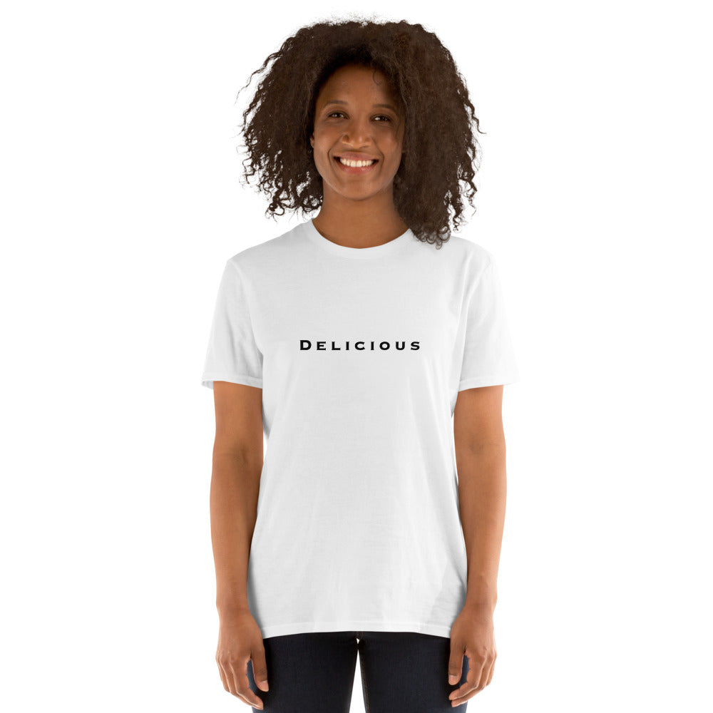 Delicious Text Graphic Tee – Minimalist Unisex Cotton T-Shirt