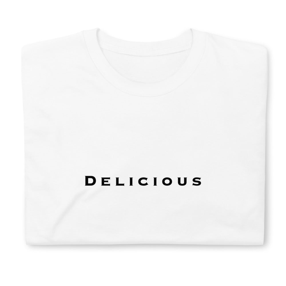 Delicious Text Graphic Tee – Minimalist Unisex Cotton T-Shirt