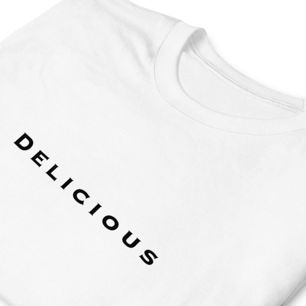 Delicious Text Graphic Tee – Minimalist Unisex Cotton T-Shirt